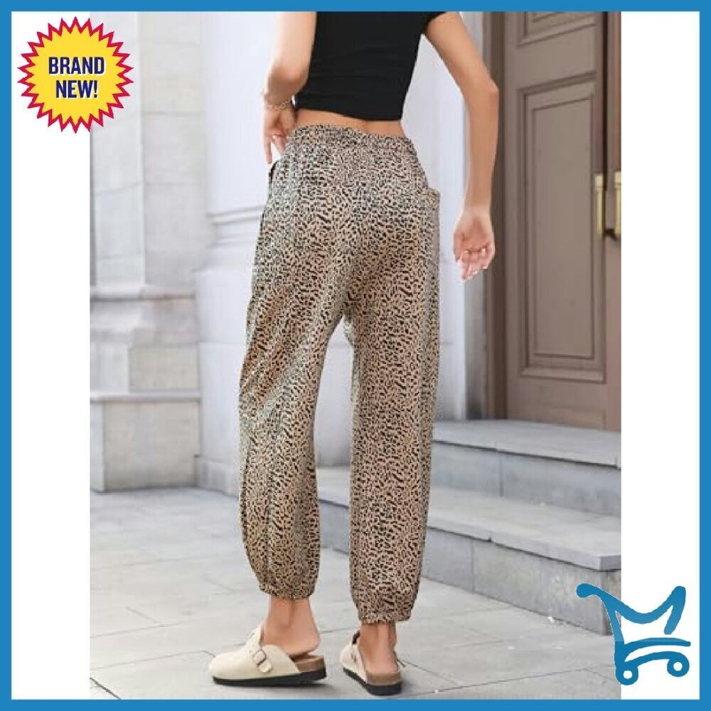 Women's Barrel Sweatpants Drawstring Joggers Soft Cotton Polyester Casual - Picture 3 of 8